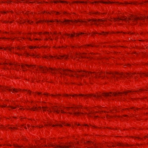 Artículo Cordón de fieltro hilo de lana cordón de lana hilo de mecha rojo 100m
