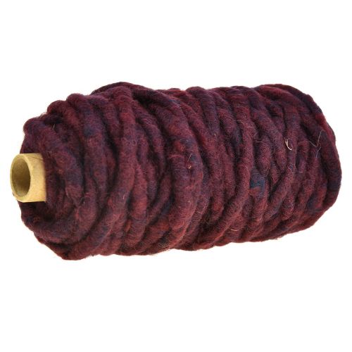 Floristik24 Cordón de fieltro cordón de lana con alambre Rauris alambre violeta oscuro 20m