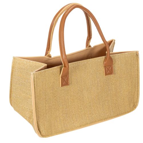 Bolso de fieltro con aspecto de rafia, 50 cm x 25 cm x 25 cm. comprar | Floristik24.es