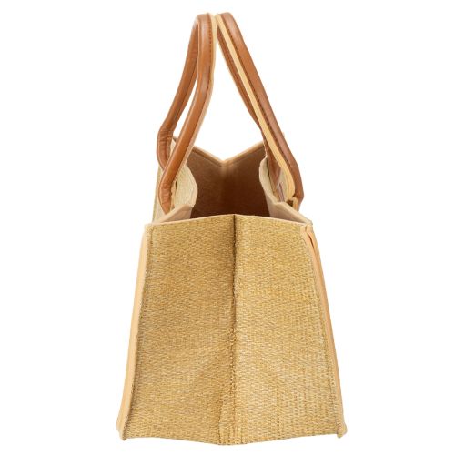 Bolso de fieltro con aspecto de rafia, 50 cm x 25 cm x 25 cm. | Floristik24.es