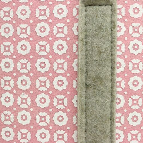 Artículo Bolso de fieltro rosa-gris con estampado 55cm x 36cm x 18cm