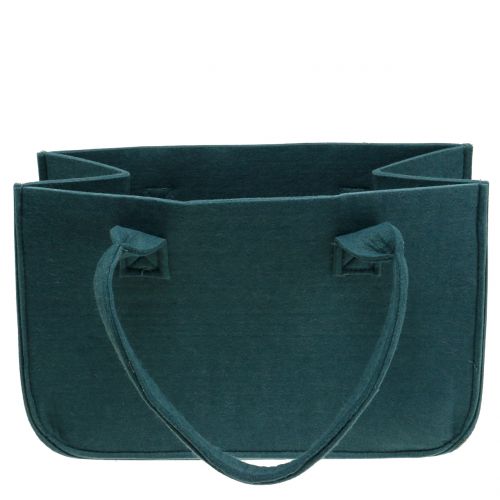Floristik24 Bolsa de fieltro azul-gris 40cm x 20cm x 25cm