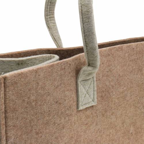 Floristik24 Bolsa de fieltro marrón claro 50 × 25 × 25cm