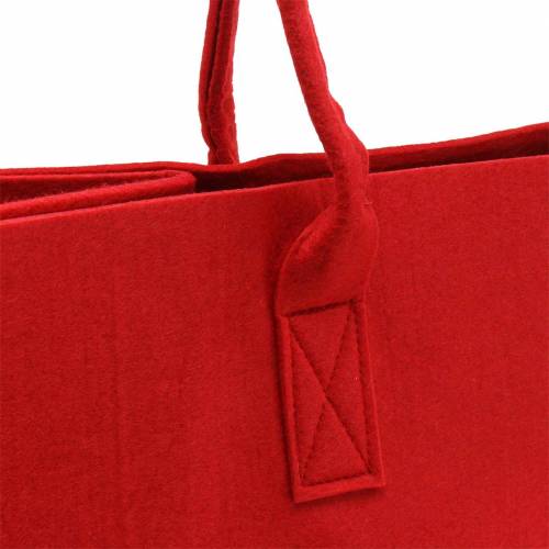 Artículo Bolsa de fieltro roja 50×25×25cm