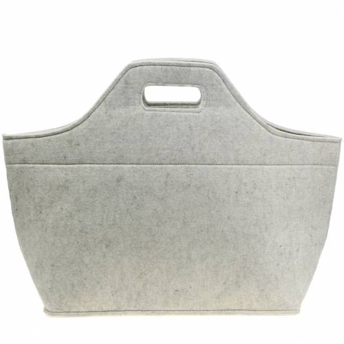 Floristik24 Bolso de fieltro gris 43cm x 20cm x 42cm