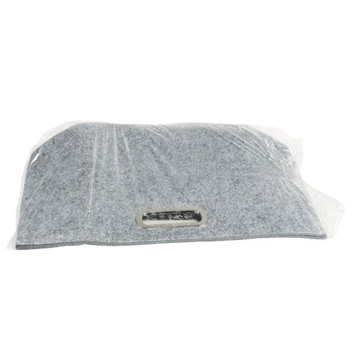 Floristik24 Bolsa de fieltro gris 48cm x 30cm x 20cm