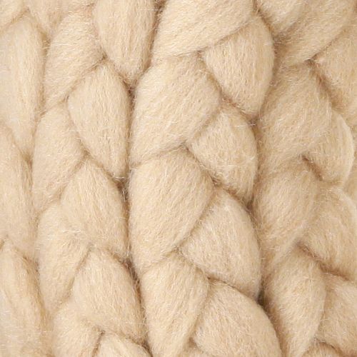 Artículo Corona decorativa de fieltro de lana en color marrón claro para colgar Ø30cm W4cm