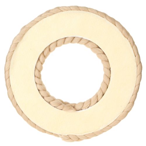 Artículo Corona decorativa de fieltro de lana en color marrón claro para colgar Ø30cm W4cm