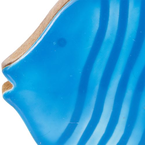 Artículo Figura de pez de madera, decoración marítima, decoración de mesa hecha a mano para salón, 22cm