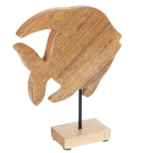 Artículo Figura de pez de madera, decoración marítima, decoración de mesa hecha a mano para salón, 22cm