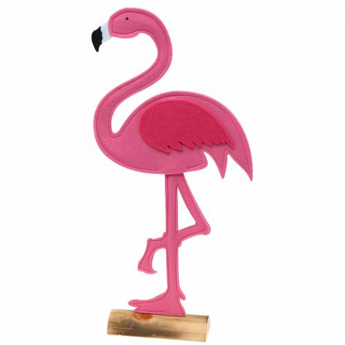 Decoración de verano flamenco de pie fieltro rosa 28 × A58cm