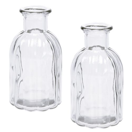 Floristik24 Jarrón para botellas pequeño Ø5,5cm H10,5cm transparente 6ud
