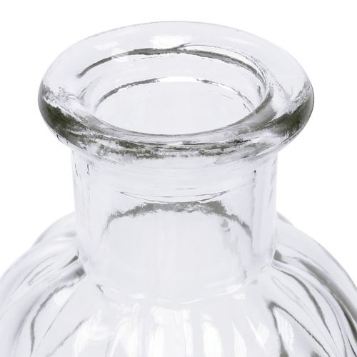 Artículo Jarrón para botellas pequeño Ø5,5cm H10,5cm transparente 6 piezas