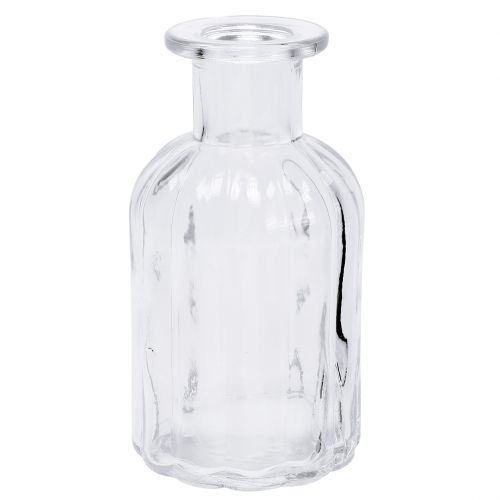 Floristik24 Deco botella florero Ø7.5cm H13.5cm transparente 6pcs