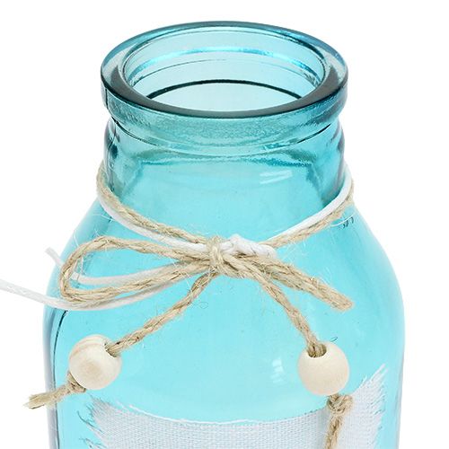 Floristik24 Botella de vidrio colores surtidos Ø8cm H15cm 3 piezas