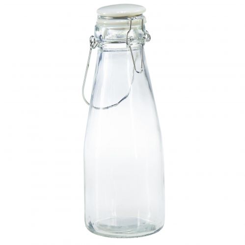 Floristik24 Decoración botella botella de cristal con tapón Ø8cm 24cm