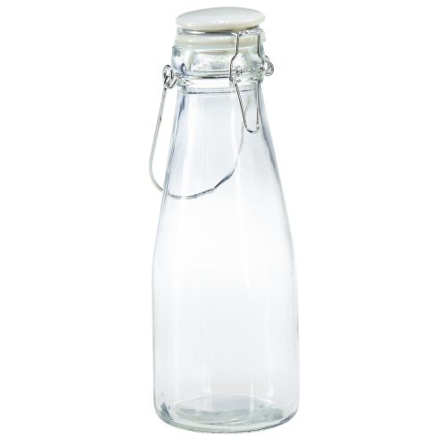 Artículo Decoración botella botella de cristal con tapón Ø8cm 24cm