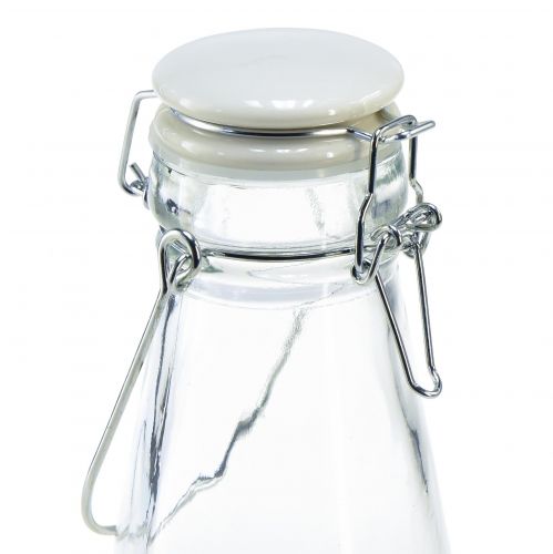 Artículo Decoración botella botella de cristal con tapón Ø8cm 24cm