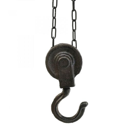 Polea Deco Metal Deco Marrón Negro Vintage 40cm
