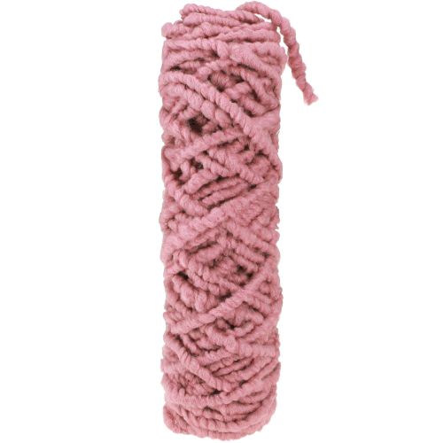 Cordón de fieltro Mirabell esponjoso rosa viejo 25m