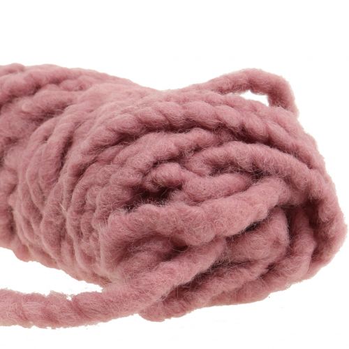 Artículo Mirabell cordón de fieltro esponjoso rosa viejo 25m