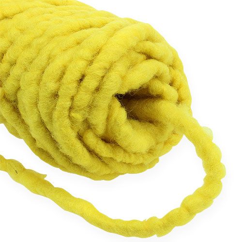 Artículo Cordón de fieltro polar Mirabell 25m amarillo