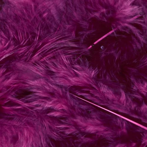 Artículo Plumas decorativas esponjosas burdeos para manualidades 5-10cm 20g