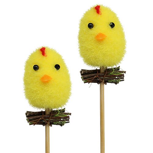 Floristik24 Chica esponjosa amarilla en la barra 4cm 6pcs