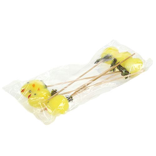 Floristik24 Chica esponjosa amarilla en la barra 4cm 6pcs