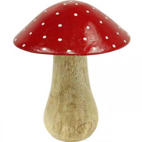 Floristik24 Fly agaric deco seta de madera decoración de otoño madera 11.5×Ø10cm