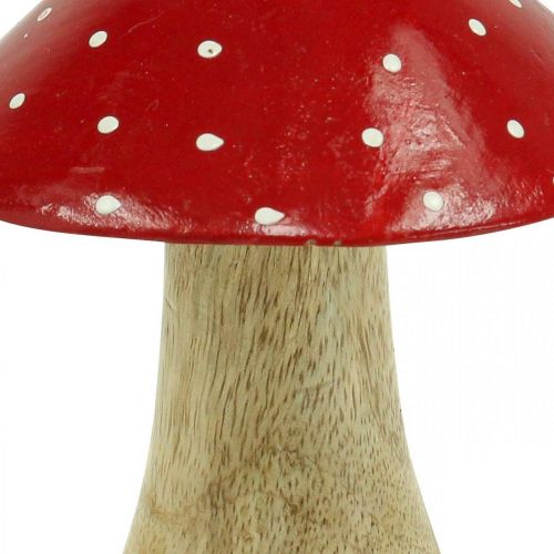 Floristik24 Fly agaric deco seta de madera decoración de otoño madera 11.5×Ø10cm