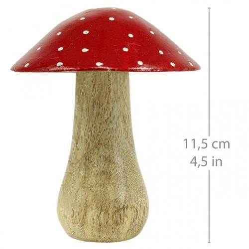 Floristik24 Fly agaric deco seta de madera decoración de otoño madera 11.5×Ø10cm