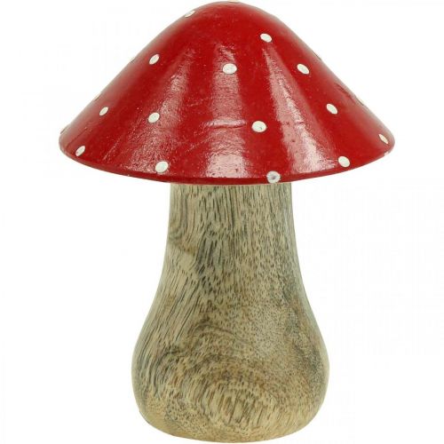 Fly agaric deco seta de madera decoración de otoño madera 10×8cm