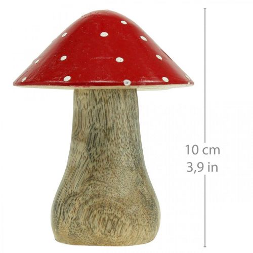Floristik24 Fly agaric deco seta de madera decoración de otoño madera 10×8cm