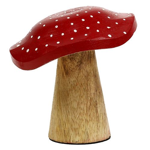 Floristik24 Mezcla de setas de madera de agárico de mosca 9cm -10,5cm Rojo, Natural 8pcs
