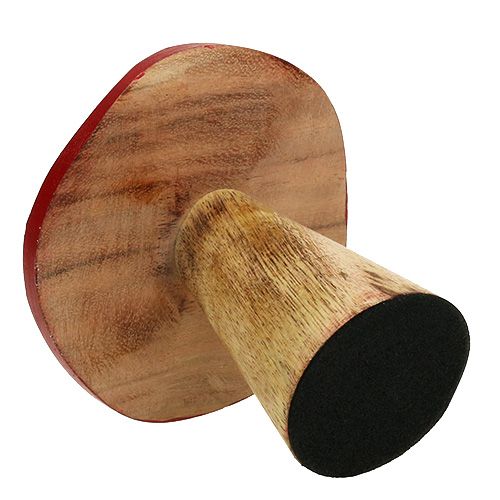 Floristik24 Mezcla de setas de madera de agárico de mosca 9cm -10,5cm Rojo, Natural 8pcs