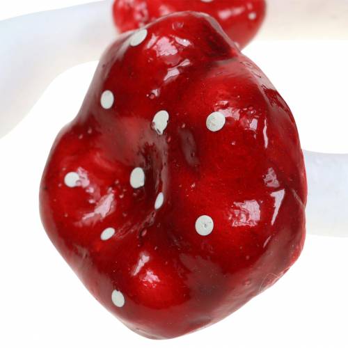 Floristik24 Conjunto decorativo de amanita muscaria rojo, blanco 6–7 cm 12 piezas