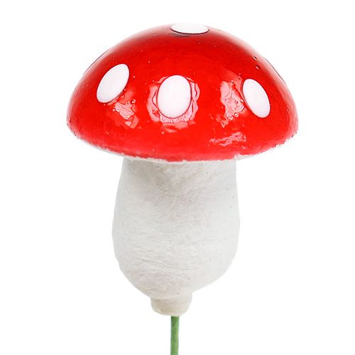 Floristik24 Toadstool en un alambre 2.2cm 100pcs