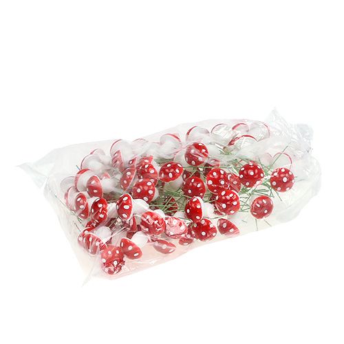 Floristik24 Toadstool en un alambre 2.2cm 100pcs