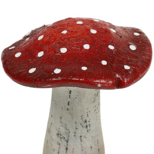 Floristik24 Toadstools cerámica rojo, blanco H12,5cm 2pcs