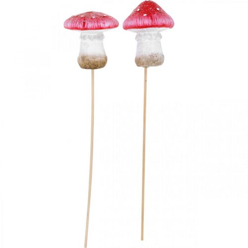 Floristik24 Tapones decorativos para agárico de mosca tapones de flores de otoño surtidos H6 / 7cm 6pcs