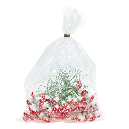 Floristik24 Toadstools mini en alambre 1,8cm 100pcs