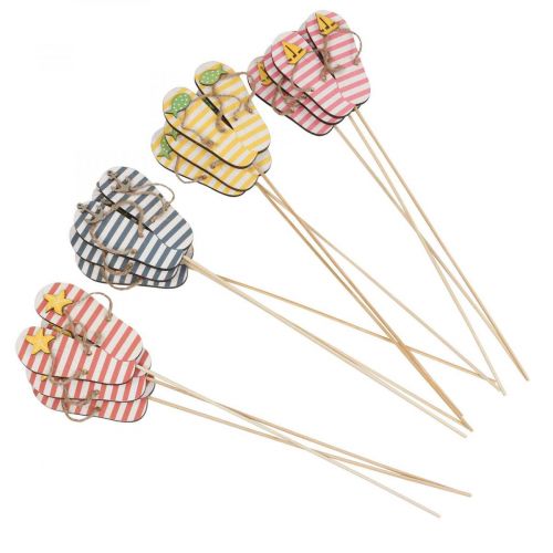 Floristik24 Chanclas estacas de jardín madera decoración marítima 31cm 12pcs