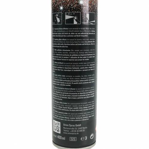 Floristik24 Spray Glitter Cobre Glitter Spray Pintura Spray 400ml