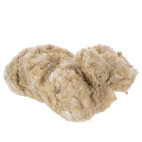 Lana de oveja natural color beige, suelta, para manualidades y decoración, 250 g