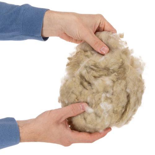 Lana de oveja natural color beige, suelta, para manualidades y decoración, 250 g | Floristik24.es