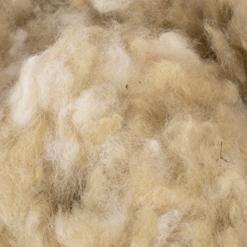 Lana de oveja natural color beige, suelta, para manualidades y decoración, 250 g | Floristik24.es