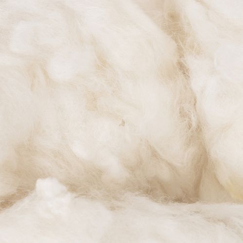 Lana de oveja suelta, lana natural, melange blanco, versátil, 250 g | Floristik24.es