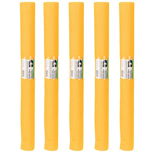 Artículo Papel crepé de floristería, papel crepé de floristería amarillo sol 50×250cm, 5 piezas