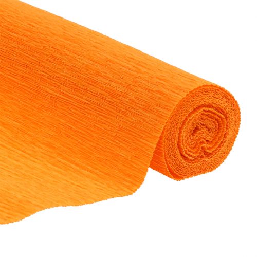 Floristik24 Floreria papel crepe naranja claro 50x250cm